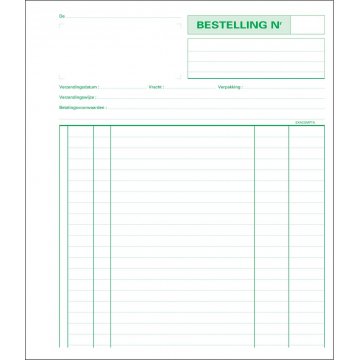 Exacompta bestellingen, ft 21 x 18 cm, Nederlandstalig