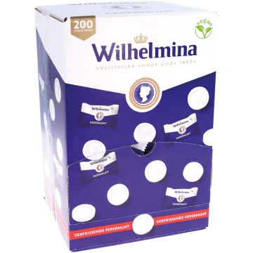Fortuin Wilhelmina pepermunt, singe dispenser van 200 stuks