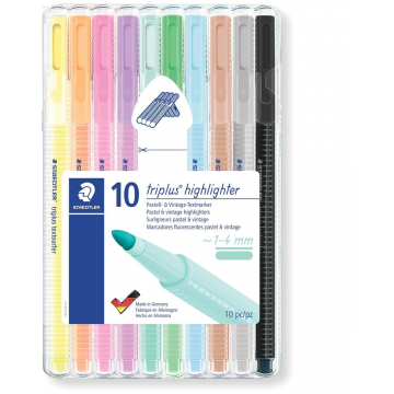 Staedtler Triplus Textsurfer, opstelbare box van 10 kleuren