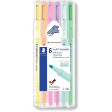 Staedtler Triplus Textsurfer, opstelbare box van 6 kleuren