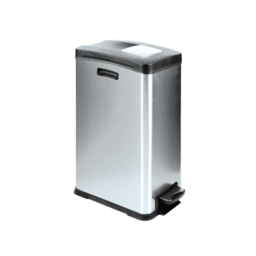 Afvalbak EKO Rejoice pedaalemmer 30 liter mat RVS