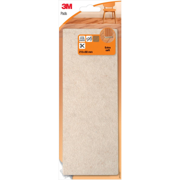 3M beschermende vloerpads, uit vilt, ft 21,5 x 8 cm, blisterverpakking