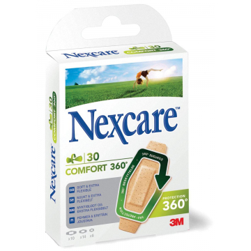 3M pleister Nexcare Comfort 360° 3 formaten, blister van 30 stuks