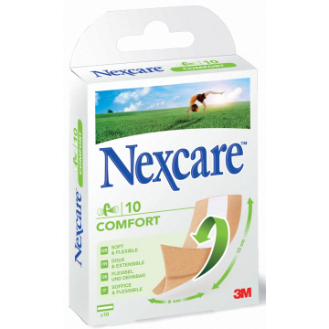 3M pleister Nexcare Comfort 360° ft 10 x 6 cm, te verknippen, blister van 10 stuks