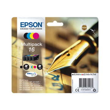 Inktcartridge Epson 16 T1626 zwart + 3 kleuren