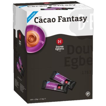 Douwe Egberts instant stick, Cacao fantasy, 20 g, doos van 100 stuks