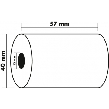 Exacompta rolletjes bank en betaalkaartterminal 57x40x12x18, 1 thermische laag 55g zonder bpa