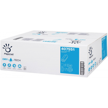 Papernet papieren handdoeken Dry Tech, Z-vouw, 2-laags, 130 vellen, pak van 20 stuks