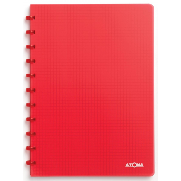 Atoma schrift Trendy ft A4, geruit 5 mm, transparant rood