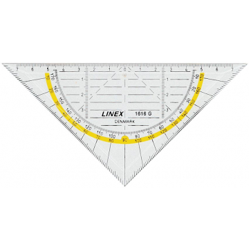 Linex geodriehoek 1616G, 16 cm