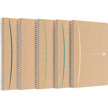Oxford Touareg spiraalblok karton, 180 bladzijden, ft A4, gelijnd, geassorteerde kleuren