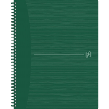 Oxford Origin spiraalschrift, ft A4+, 140 bladzijden, geruit 5 mm, groen