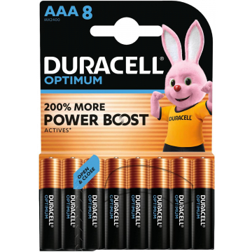 Duracell batterij Optimum AAA, blister van 8 stuks