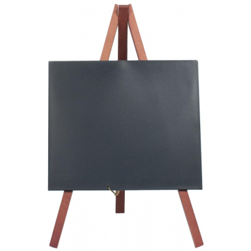 Securit tafelkrijtbord mini driepoot mahonie