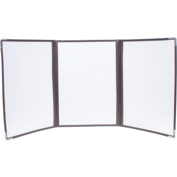 Securit menukaart Crystal, ft A4, transparant, 3 insteektassen