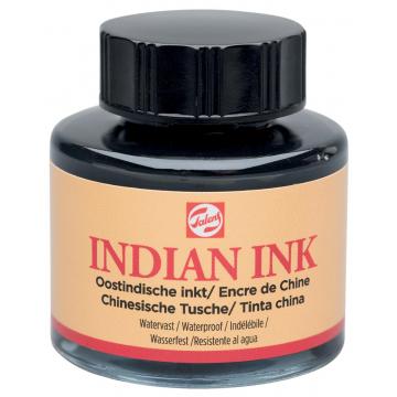 Talens Oostindische inkt, flesje van 30 ml, zwart