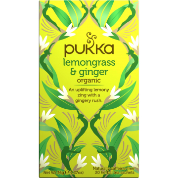 Pukka thee bio, Lemongrass - Ginger, pak van 20 stuks