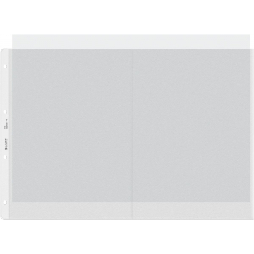 Leitz geperforeerde showtas Premium, ft A3, PP, copy safe, landscape, transparant, pak van 50 stuks