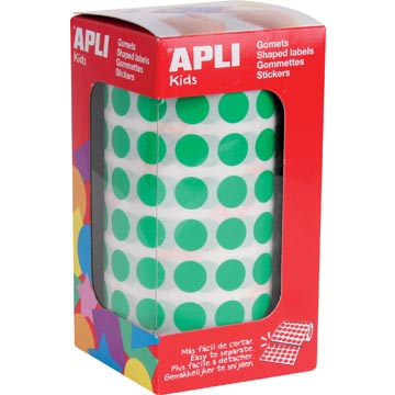 Apli Kids stickers rond, groen, op rol