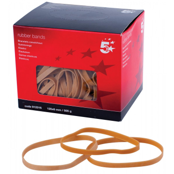 5 Star elastieken 6 mm x 120 mm, doos van 500 g