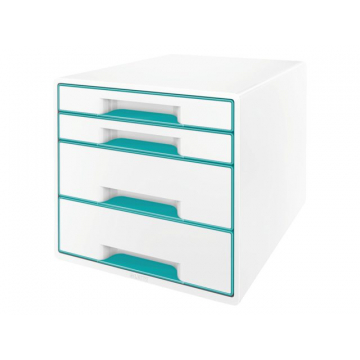 Ladenblok Leitz WOW 4 laden wit/ijsblauw