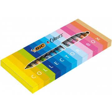 Bic 4 Colours balpen, Collector Box, medium, doos van 15 stuks