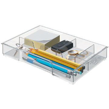 Leitz opbergbak, voor ladenblokken uit Plus en WOWserie, 4 vakken, transparant