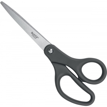 Leitz schaar, 20,5 cm, titanium, donkergrijs, op blister