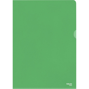 Esselte l-map, copy safe, gekorreld, A4, 115 micron, pak van 100 stuks, groen