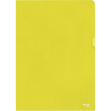 Esselte l-map, copy safe, gekorreld, A4, 115 micron, pak van 100 stuks, geel
