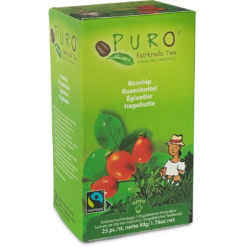 Puro Bio thee Rozenbottel, fairtrade, pak van 25 zakjes