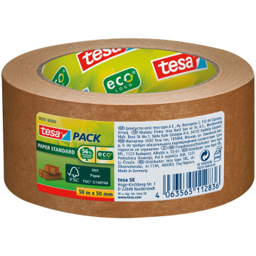 tesa verpakkingsplakband Paper Standard , ft 50 mm x 50 m