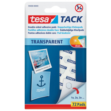 Tesa Tack kleefpads, blister met 72 pads