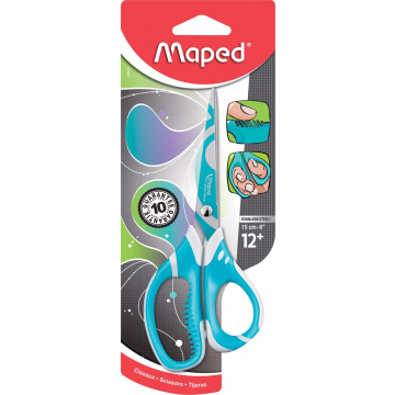 Maped schaar Zenoa Fit 15 cm, in geassorteerde kleuren, op blister