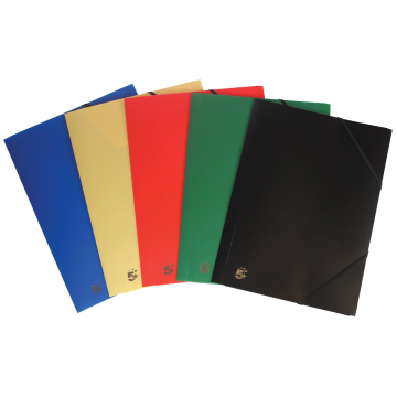 5Star elastomap geassorteerde kleuren: rood, blauw, groen geel en zwart