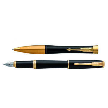 Balpen en vulpen Parker Urban matt black GT medium