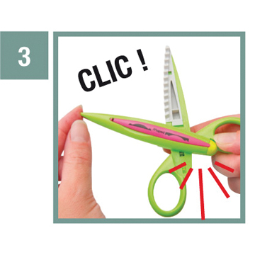 Maped kartelschaar Créa cut set: 1 schaar, 5 kartelmotieven en 2 verschillende samenstellingen