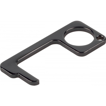 Antibacteriële sleutelhanger en handsfree deur opener, zwart