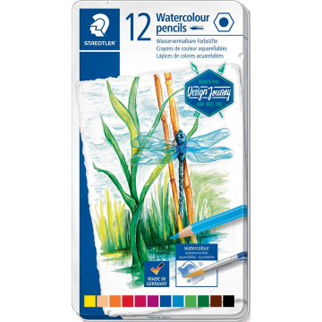 Staedtler aquarel potlood, metalen doos met 12 kleuren