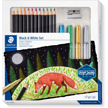 Staedtler Black & White Set, set van 17 stuks