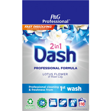 Dash Professional waspoeder 2-in-1 lotus en lelie, doos van 6,6 kg