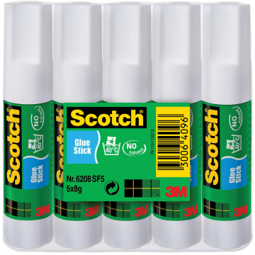 Scotch plakstift 8 g, pak van 5 stiften