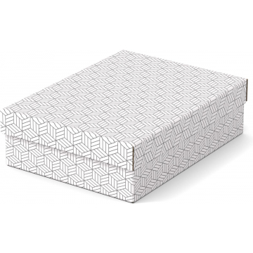 Esselte Home opberg- en geschenkdoos, ft 26,5 x 36 x 10 cm, wit, pak van 3 stuks