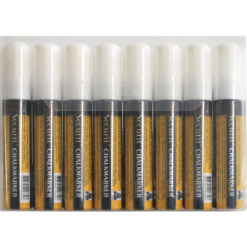 Krijtstift Securit SMA-720 blok wit 7-15mm blister ÃÂ  8st
