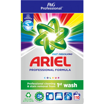 Ariel waspoeder, voor gekleurde was, 110 wasbeurten, doos van 6,6 kg