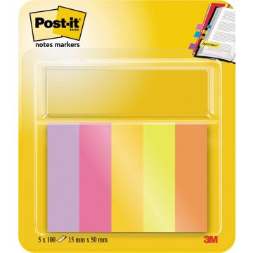 Post-it notes markers Energetic, ft 15 x 50 mm, blister met 5 blokjes van 50 tabs