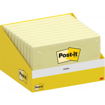 Post-it Notes, 100 vel, ft 76 x 127 mm, kanariegeel (canary yellow)