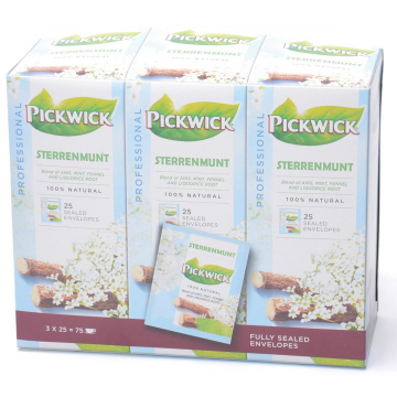 Pickwick thee, sterrenmunt, pak van 25 stuks