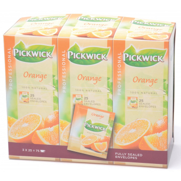 Pickwick thee, sinaasappel, pak van 25 stuks