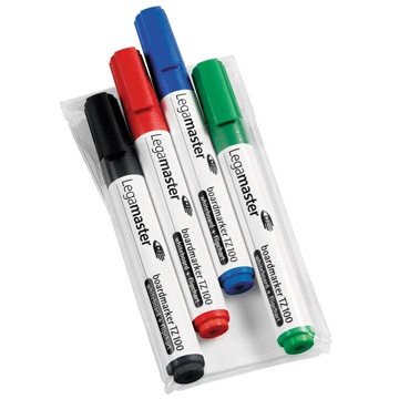 Lega whiteboardmarker TZ 100, etui met 4 stuks in geassorteerde kleuren